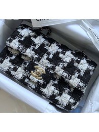 Best Chanel COCO Tweed Small Flap Bag Black/White 2020 Collection AQ01947