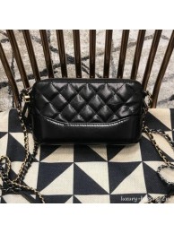 Best Chanel Gabrielle Clutch on Chain/Mini Bag A94505 Black 2019 Collection AQ02109