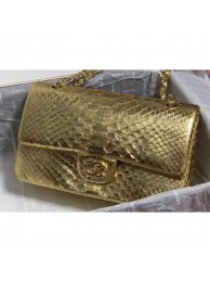Best Chanel Python Classic Flap Medium Bag A1112 08 AQ04275