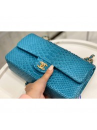 Best Chanel Python Classic Flap Medium Bag A1112 31 AQ02604