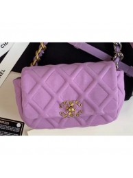 Best Fake Chanel 19 Jersey Waist Bag AS1163 Mauve 2020 AQ01244