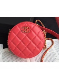 Best Knockoff Chanel Chain Infinity Round Clutch with Chain AP0725 Red 2019 AQ01385