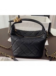 Best Quality Chanel Quilted Small Hobo Clutch Bag AS1745 Black 2020 AQ01314