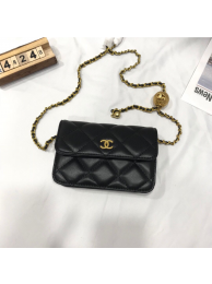 Chanel Lambskin Vintage Waist Bag AP1461 Black 2020 AQ02576