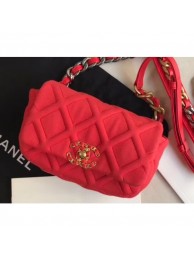 Chanel 19 Jersey Waist Bag AS1163 Red 2020 AQ02850