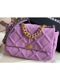 Chanel 19 Large Jersey Flap Bag AS1161 Mauve 2020 AQ02790