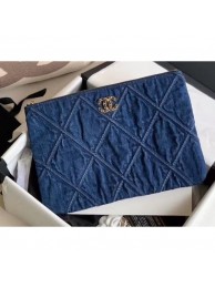 Chanel 19 Medium Pouch Bag AP0951 Denim 2020 AQ02619