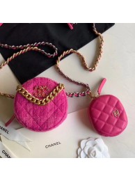 Chanel 19 Tweed Clutch with Chain & Coin Purse AP0986 Pink 2019 Collection AQ01002