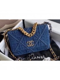 Chanel 19 Wallet on Chain WOC Bag AP0957 Denim 2020 AQ00701