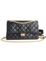 Chanel 2.55 Reissue Size 226 Bag in wrinkled calfskin black with gold hardware AQ02231