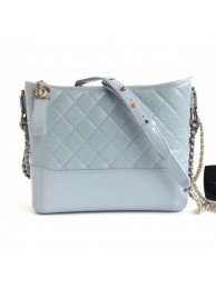 Chanel Aged Calfskin Gabrielle Medium Hobo Bag A93824 Sky Blue AQ02667