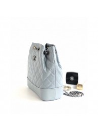 Chanel Aged Calfskin Gabrielle Small Backpack Bag A94485 Sky Blue AQ04237