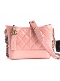 Chanel Aged Calfskin Gabrielle Small Hobo Bag A91810 Light Pink AQ03902