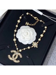 Chanel Bloom Pearl Bead CC Pendant Necklace 2019 Collection AQ04186