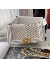 Chanel Boy Chanel Handbag A67086 White 2019 Collection AQ02610