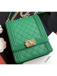 Chanel Boy North/South Small Flap Bag AS0130 Green 2019 AQ02293