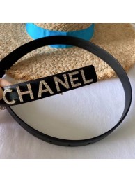 Chanel Calfskin Belt 25 with CHANEL Charm Black 2020 Collection AQ03446