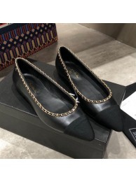 Chanel Calfskin Chain Ballerinas G35389 Black 2019 Collection AQ03219