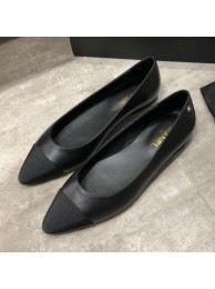 Chanel Calfskin Flat Ballerinas G35389 Black 2019 Collection AQ02091