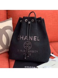 Chanel Cambo Canvas Backpack Black 2020 Collection AQ03842