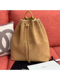 Chanel Cambo Canvas Backpack Camel 2020 Collection AQ02145