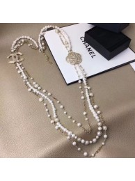 Chanel Camellia Pearl Sweater Long Necklace AB2305 2019 Collection AQ01760