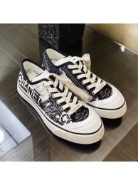 Chanel Canvas Sneakers G26250 Black/White 2020 Collection AQ01143