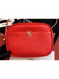 Chanel Casual Trip Medium Camera Case Bag AS0140 Red 2019 AQ01579