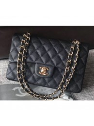 Chanel Caviar Leather Classic Flap New Small Bag A01113 Black/Gold 2018 AQ04091