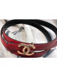 Chanel CC Belt 15mm Width Red 2018 AQ01161