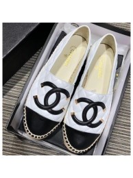 Chanel CC Filigree Espadrilles White/Black 2019 AQ00607