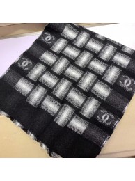 Chanel CC Logo and Braided Cashmere Scarf 45x200cm 2019 AQ02343