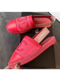 Chanel CC Logo Espadrilles Sandals Fuchsia AQ00540