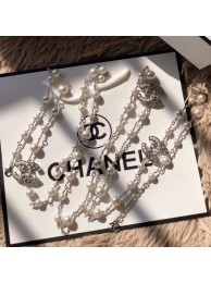 Chanel CC Pearl Chain Belt Silver 2019 Collection AQ02467