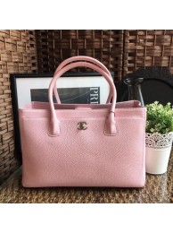 chanel cerf tote bag in caviar leather pink with silver hardware AQ03128