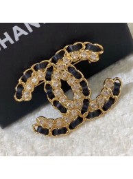 Chanel Chain Leather Crystal CC Brooch 2019 Collection AQ02575