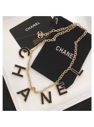 Chanel Chain Necklace with CHANEL Logo Pendant Gold/Black 2018 AQ03408