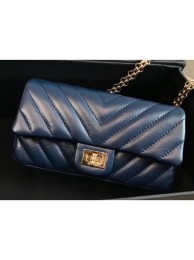 Chanel Chevron Aged Calfksin Waist Bag A57791 Blue 2018 AQ00507