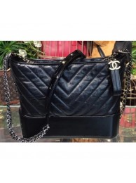 Chanel Chevron Gabrielle Medium Hobo Bag A93824 Black 2018 AQ03883