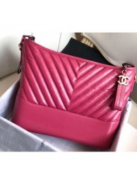 Chanel Chevron Gabrielle Medium Hobo Bag A93824 Fuchsia 2018 AQ03223