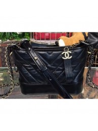 Chanel Chevron Gabrielle Small Hobo Bag A91810 Black 2018 AQ00737