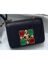 Chanel Crystals Small Chain Flap Bag Black/Red/Green 2020 AQ03139