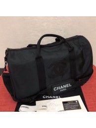 Chanel Fabric CC Carry-on Duffle Top Handle Bag Black/White 02 2019 Collection AQ01921