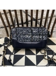 Chanel Gabrielle Clutch on Chain/Mini Bag A94505 Blue Tweed 2019 Collection AQ02612