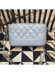 Chanel Gabrielle Clutch on Chain/Mini Bag A94505 Light Blue 2019 Collection AQ03656