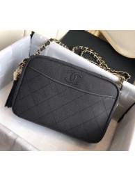 Chanel Grained Calfskin Coco Tassel Small Camera Case Bag A57718 Black 2018 AQ00800