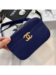 Chanel Grained Calfskin Waist Bag/Belt Bag AS0311 Blue 2019 Collection AQ03343