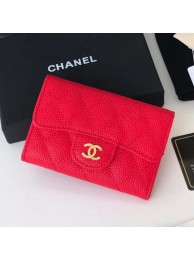 Chanel Grained Leather Classic Card Holder AP0214 Bright Red 2019 Collection AQ03701