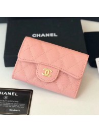 Chanel Grained Leather Classic Card Holder AP0214 Dark Pink 2019 Collection AQ02504