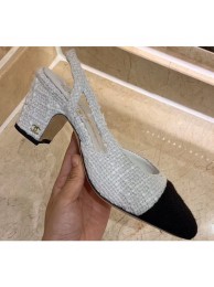 Chanel Heel 6.5cm Slingbacks G31318 Tweed 03 2020 AQ03919